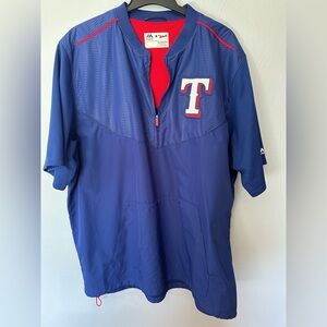 Texas Rangers Majestic Half Zip Pullover Jacket